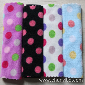 Poly100% Colorful Dot Pattern Soft Hand Feeling High Quality Reasonable Price Printed Polar Fleece